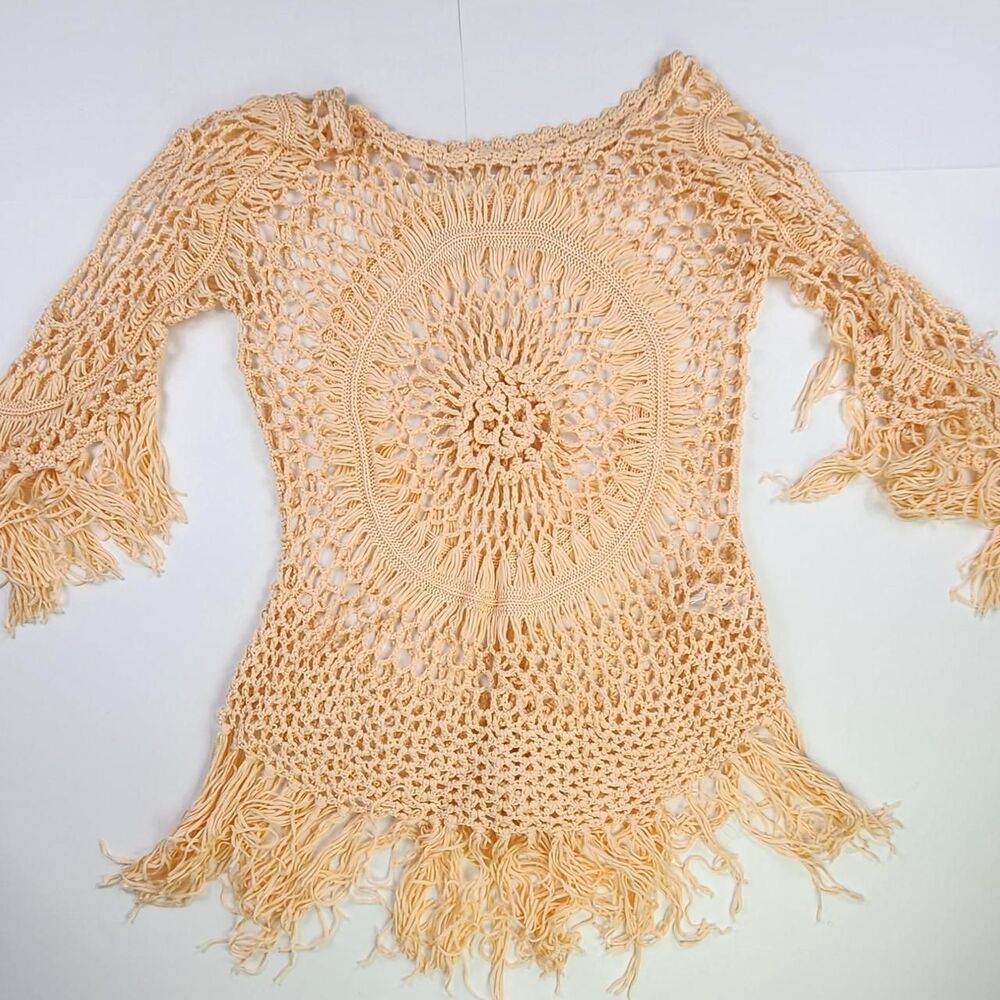 Cupshe Women's Cream and Tan Crop-top